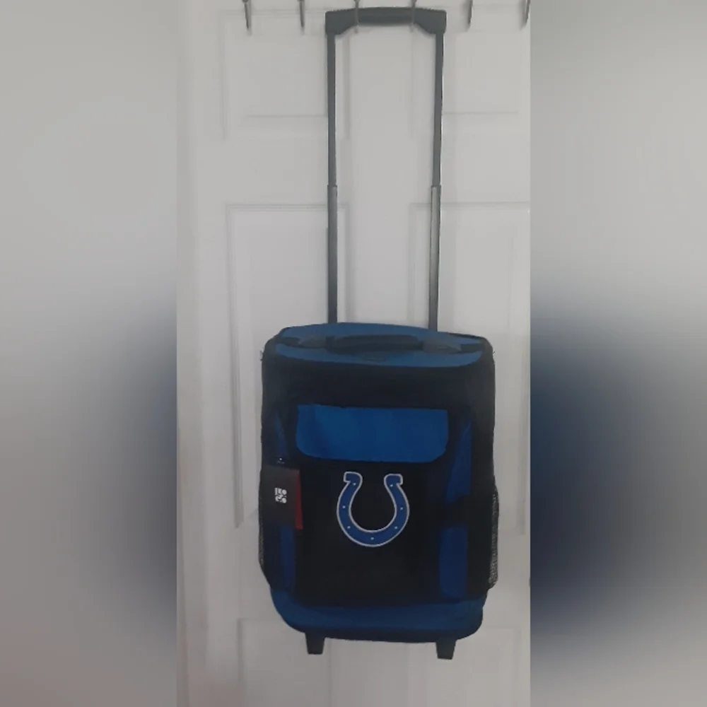 NWT NFL Indianapolis Colts 5-Gallon Backpack Cooler Rolling Bag